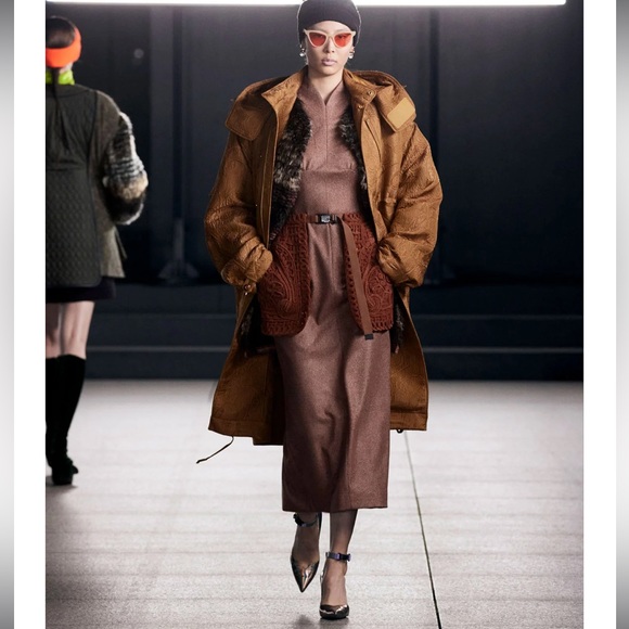 [Open to trade]Mame Kurogouchi top designer MM22FW Melange Flannel Dress - Picture 10 of 17